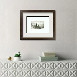 «Southend Terrace, Essex, Shewing the Mouth of the Thames 1» в интерьере комнаты с белым резным комодом