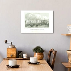 «East Side of Park Square, and Diorama, Regents Park» в интерьере кухни в стиле ретро