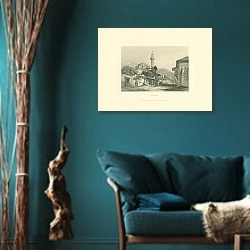 «Patras» в интерьере бирюзовой комнаты