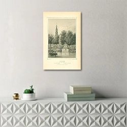 «Leyden» в интерьере комнаты с белым резным комодом