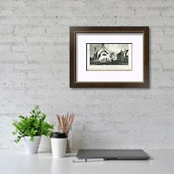 «Town Hall. Llantwit Major. Glamorganshire» в интерьере офиса над столом