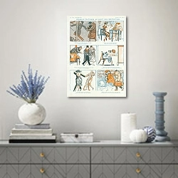 «Conseils Pratiques au Sujet des Restrictions 4» в интерьере над комодом