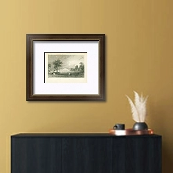 «Lowther Castle&Park, Westmorland» в интерьере в черно-золотом цвете