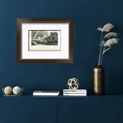 «Ewenny Priory. Glamorganshire» в интерьере синей комнаты