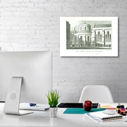 «The Temple Church, as Restored» в интерьере офиса в белом цвете