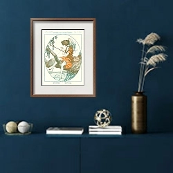 «Au Bord d'un Clair Ruisseau 1» в интерьере синей комнаты