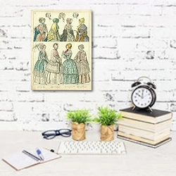 «Женская мода №9 1» в интерьере офиса с кирпичными стенами