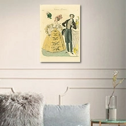 «Costumes Parisiens» в интерьере комнаты с белыми стенами