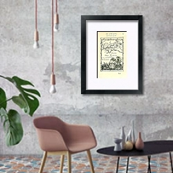 «Карта Великого княжества Московского №5 1» в интерьере в стиле лофт с бетонной стеной