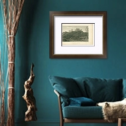 «Llanstephan Castle, Caermarthenshire» в интерьере бирюзовой комнаты