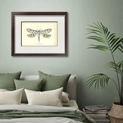 «Myrmeleon» в интерьере зеленой спальни