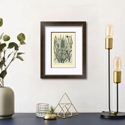 «Japanische und Chinesische Waffen (Ethnographisches Museum, Munchen)» в интерьере комнаты с золотыми деталями