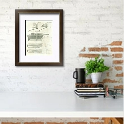 «Scythes (косы), Machine for Freshening Sea Water 1» в интерьере с кирпичной стеной