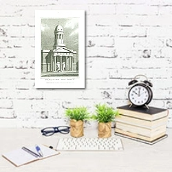 «Chapel of Ease, West Hackney» в интерьере офиса с кирпичными стенами