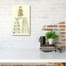 «Детская мода №4» в интерьере с кирпичной стеной