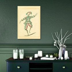 «Женская мода №20 1» в интерьере зеленой комнаты