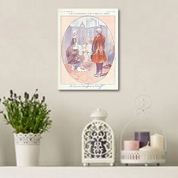 «Ce Que Les Plenipotentiaires de la Paix ne Verront Plus a Versailles 3» в интерьере комнаты с лавандовыми свечами