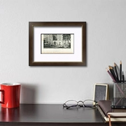 «Llanthony Abbey. West Front. Monmouthshire» в интерьере кабинета над столом