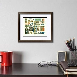 «Emailmalerei 1» в интерьере кабинета над столом