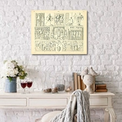 «Скульптуры №2» в интерьере комнаты с белым столом