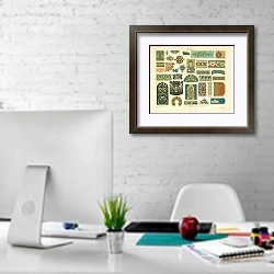 «Emailmalerei» в интерьере офиса в белом цвете