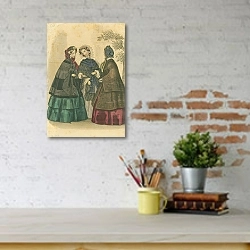 «Женская мода №2» в интерьере с кирпичными стенами