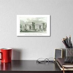 «Grand Entrance to Hyde Park, Piccadilly» в интерьере кабинета над столом