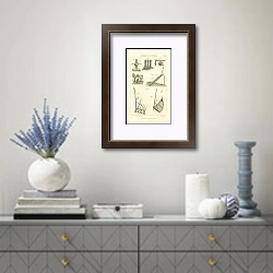 «Screw and Scythe II» в интерьере над комодом