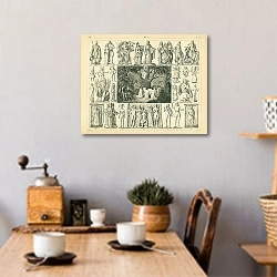 «Греческие и римские божества и обряды» в интерьере кухни в стиле ретро