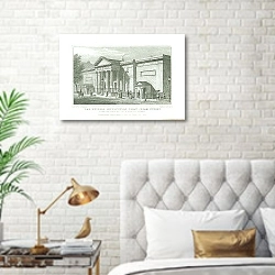 «The Russell Institution, Great Coram Street» в интерьере спальни с золотыми деталями