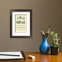 «Photographie I» в интерьере кабинета с бежевыми стенами