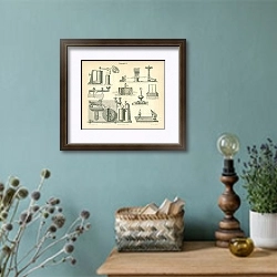 «Telegraph II» в интерьере комнаты со старинной лампой