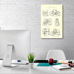 «Tricycle. And Other Forms of Cycles» в интерьере офиса в белом цвете