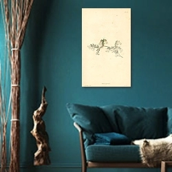 «Erica Rupestris 1» в интерьере бирюзовой комнаты