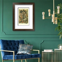 «Asiatische Kultur I» в интерьере изумрудной комнаты