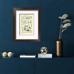 «Садовые инструменты» в интерьере синей комнаты