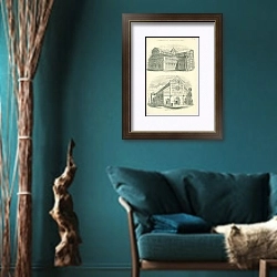 «Lombardic Architecture» в интерьере бирюзовой комнаты