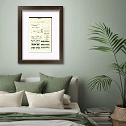 «Walzwerk I (прокатный стан) 1» в интерьере зеленой спальни