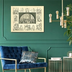 «Искусство Ренессанса: Рафаэль, Леонардо да Винчи, Гвидо Рени» в интерьере изумрудной комнаты