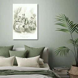 «Journal des Demoiselles №7 1» в интерьере зеленой спальни