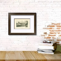 «Dolgellau, Merionethshire» в интерьере офиса с кирпичными стенами