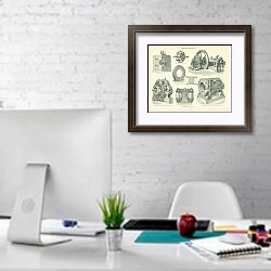 «Elektrische Maschinen V» в интерьере офиса в белом цвете