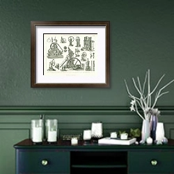 «Паровые машины 4» в интерьере зеленой комнаты