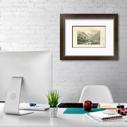 «View Near Aber, Caernarvonshire» в интерьере офиса в белом цвете