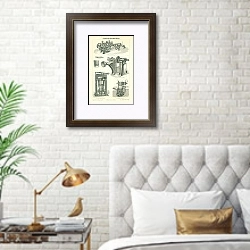 «Fabfabrikationsmaschinen (изготовление станков)» в интерьере спальни с золотыми деталями