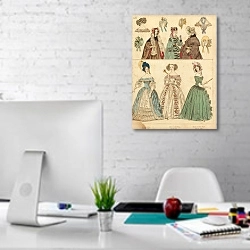 «MODES DE PARIS #8 1» в интерьере офиса в белом цвете