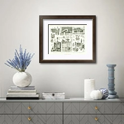 «Турбины, двигатели 1» в интерьере над комодом