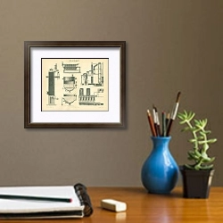 «Zuckergewinnung I» в интерьере кабинета с бежевыми стенами