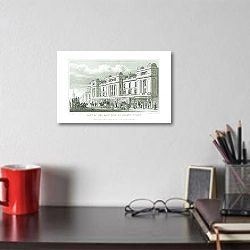 «Part of the East Side of Regent Street» в интерьере кабинета над столом