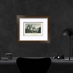 «Llantwit Major. Glamorganshire 1» в интерьере кабинета в черном цвете